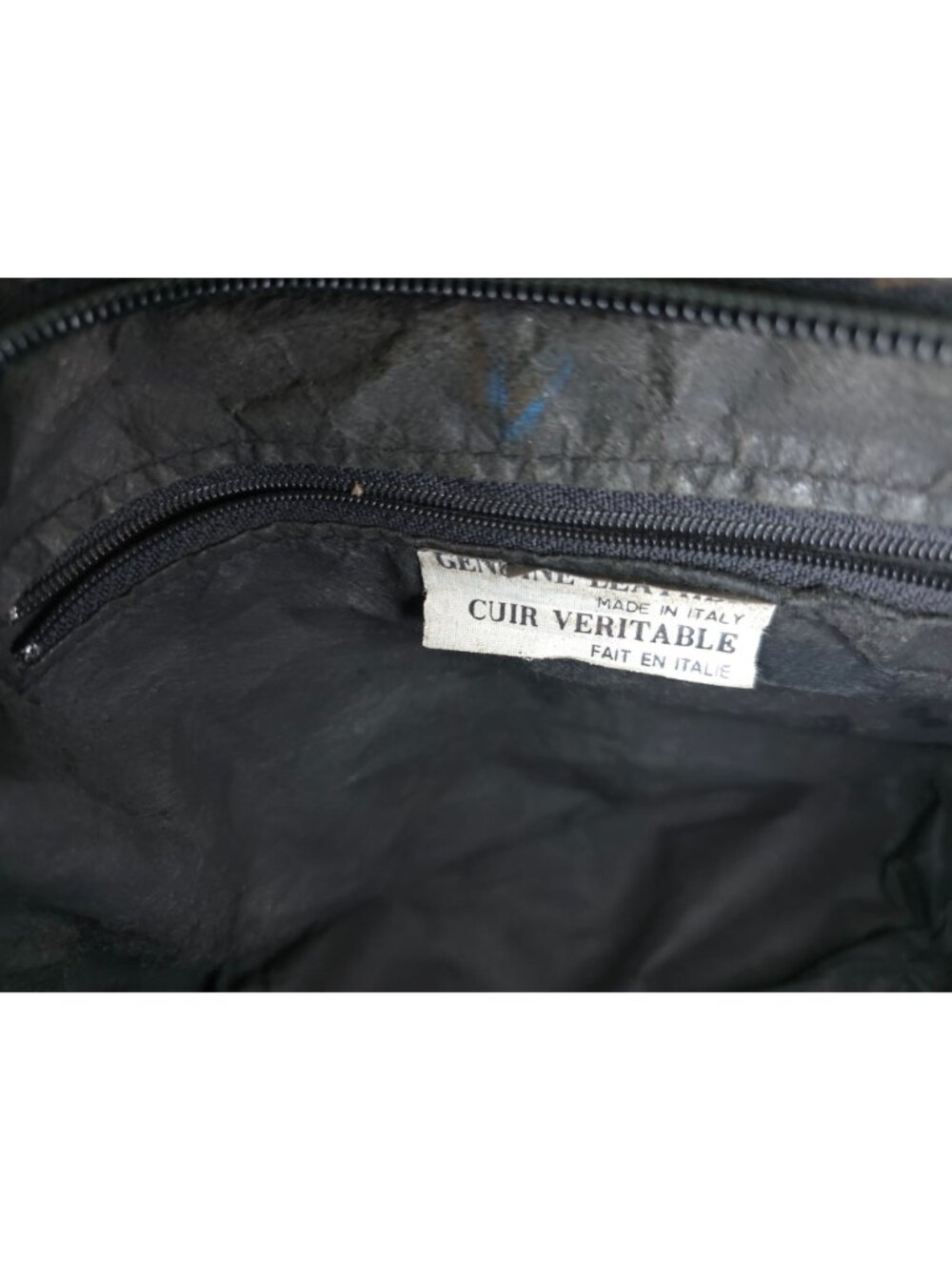 Vintage Sony Studios Wardrobe x Genuine Italian Leather Black Crossbody Bag - Picture 8 of 10